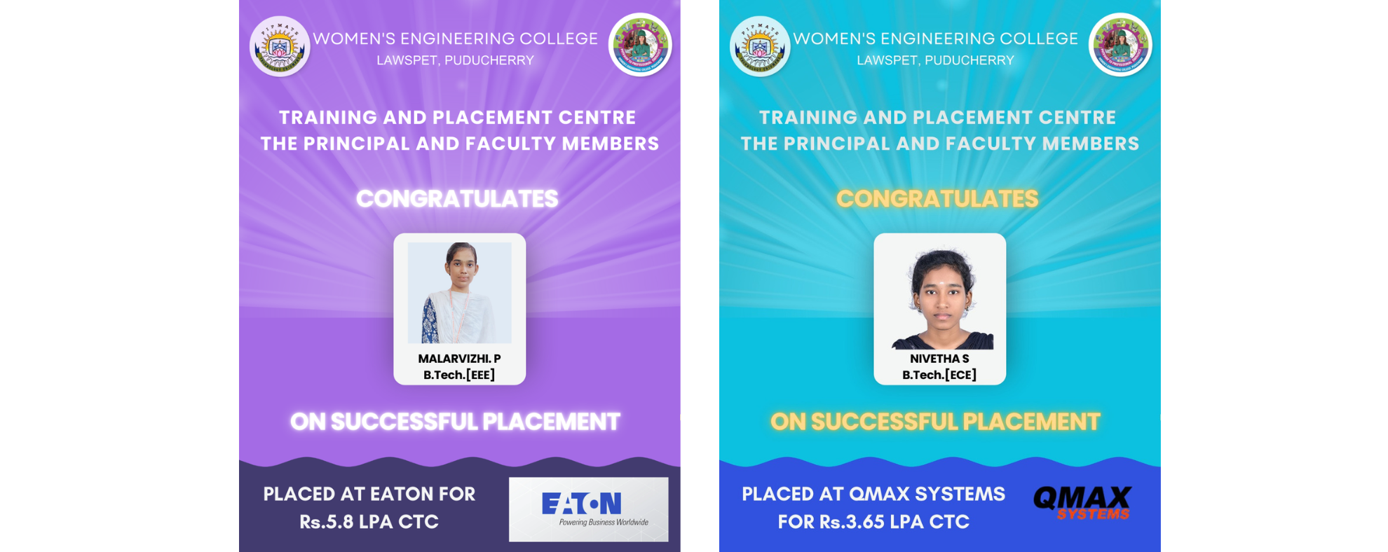 Students Placed at Eaton/Q-Max